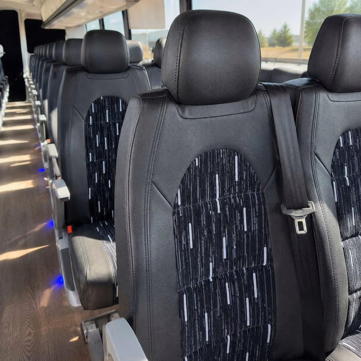 englewood charter bus interior 1
